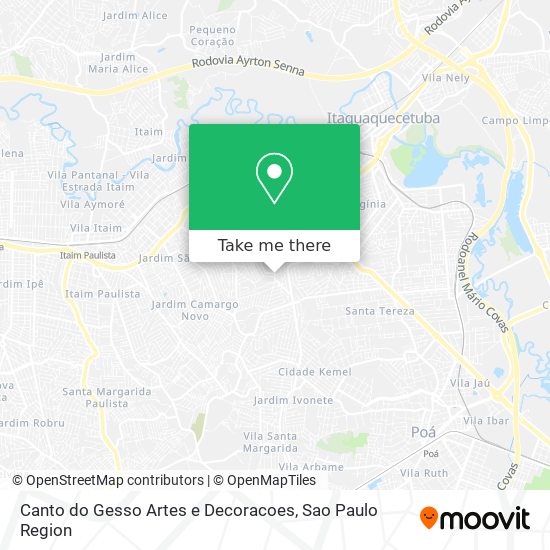 Canto do Gesso Artes e Decoracoes map