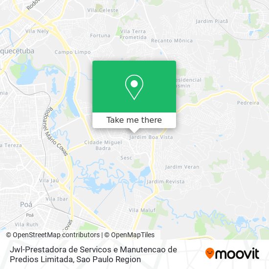 Mapa Jwl-Prestadora de Servicos e Manutencao de Predios Limitada