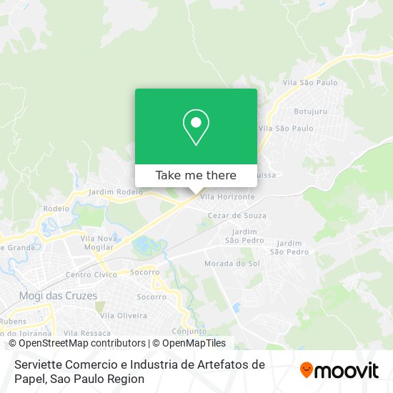 Serviette Comercio e Industria de Artefatos de Papel map