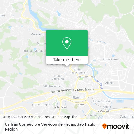 Usifran Comercio e Servicos de Pecas map