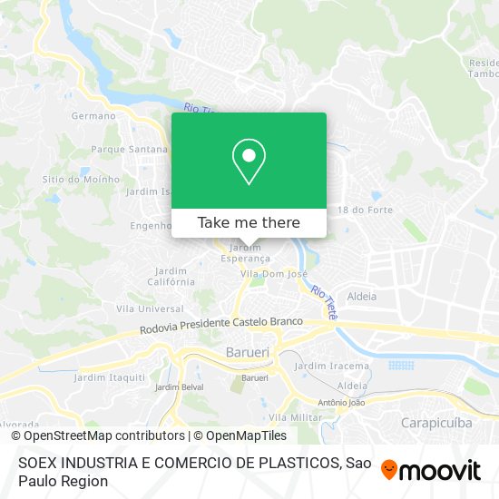 SOEX INDUSTRIA E COMERCIO DE PLASTICOS map