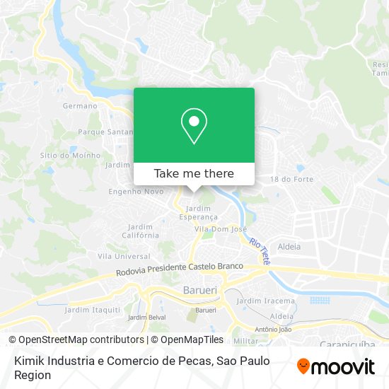 Kimik Industria e Comercio de Pecas map
