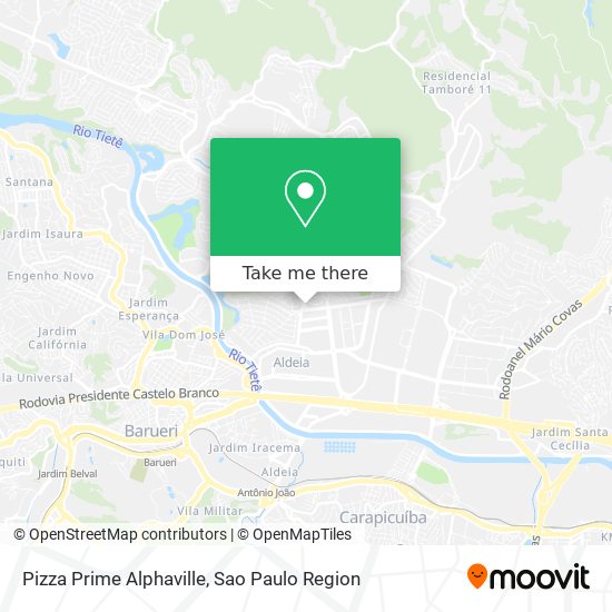 Mapa Pizza Prime Alphaville