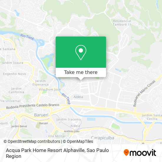Mapa Acqua Park Home Resort Alphaville