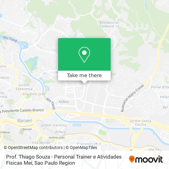 Prof. Thiago Souza - Personal Trainer e Atividades Físicas Mei map