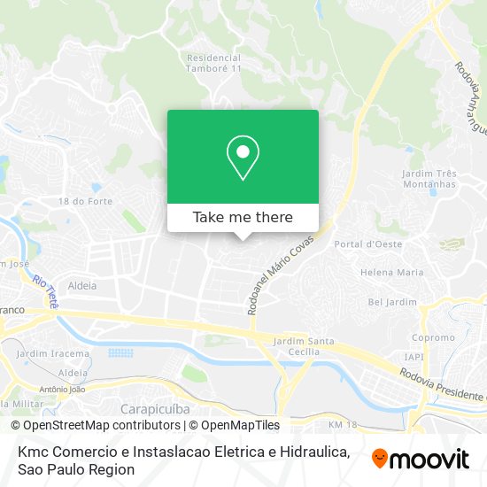 Mapa Kmc Comercio e Instaslacao Eletrica e Hidraulica
