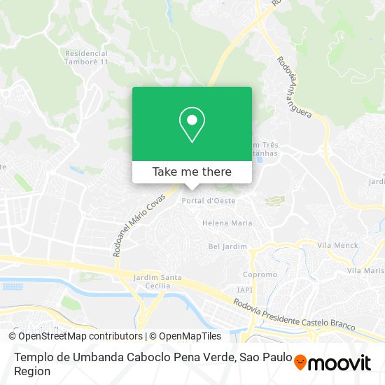 Templo de Umbanda Caboclo Pena Verde map