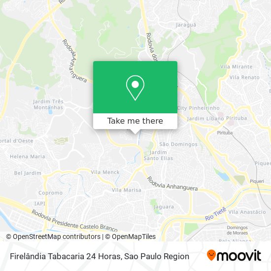 Firelândia Tabacaria 24 Horas map