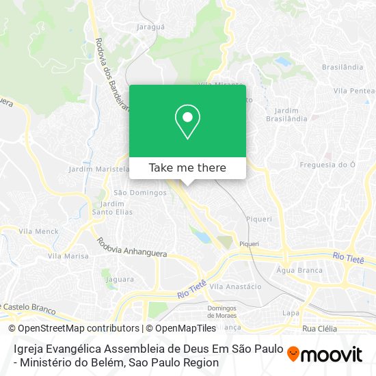 Igreja Evangélica Assembleia de Deus Em São Paulo - Ministério do Belém map