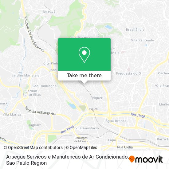 Arsegue Servicos e Manutencao de Ar Condicionado map