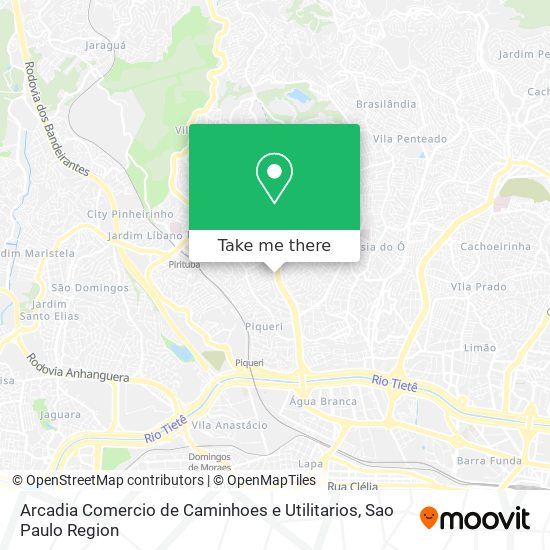 Mapa Arcadia Comercio de Caminhoes e Utilitarios