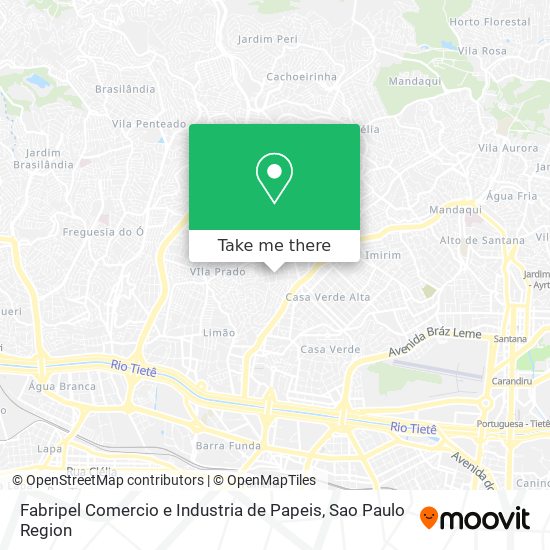 Mapa Fabripel Comercio e Industria de Papeis