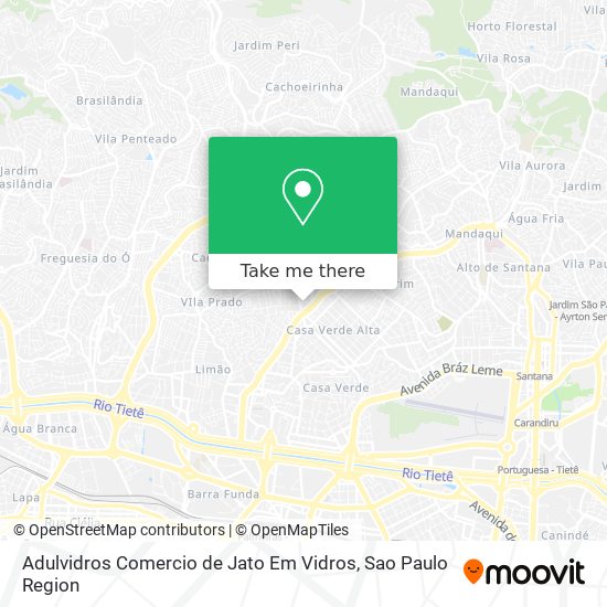 Mapa Adulvidros Comercio de Jato Em Vidros