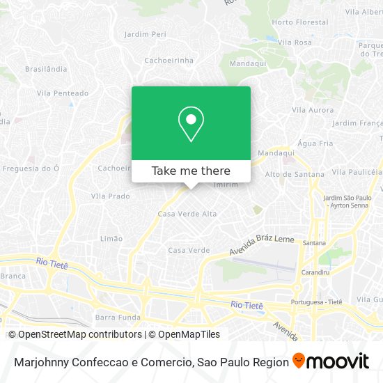 Mapa Marjohnny Confeccao e Comercio