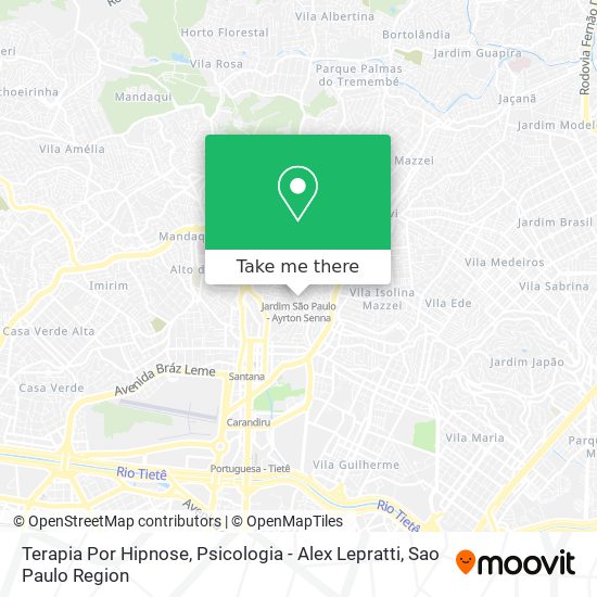 Terapia Por Hipnose, Psicologia - Alex Lepratti map