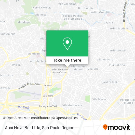 Mapa Acai Nova Bar Ltda