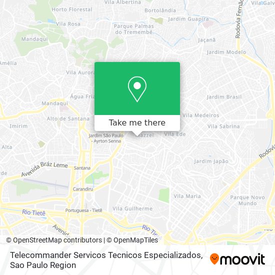 Mapa Telecommander Servicos Tecnicos Especializados