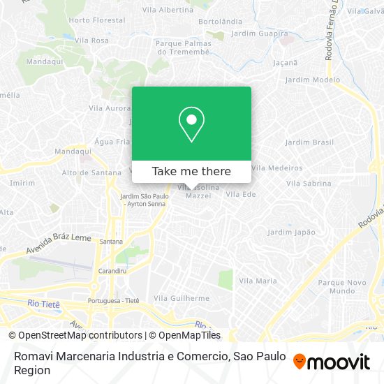 Mapa Romavi Marcenaria Industria e Comercio