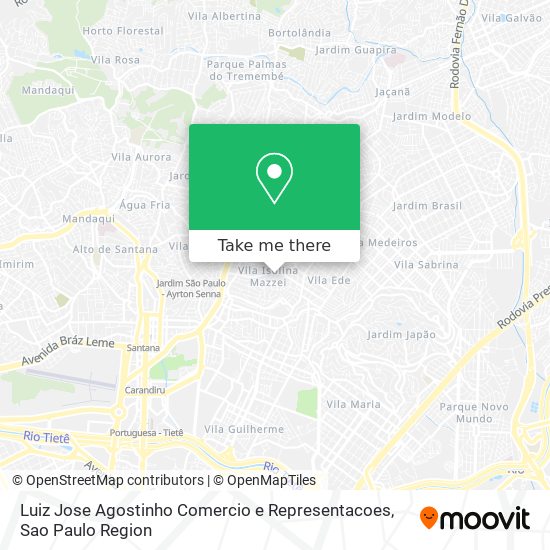 Luiz Jose Agostinho Comercio e Representacoes map