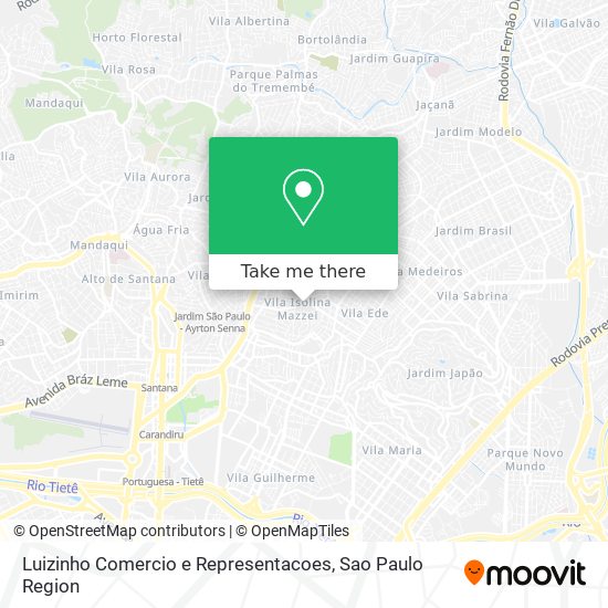 Luizinho Comercio e Representacoes map