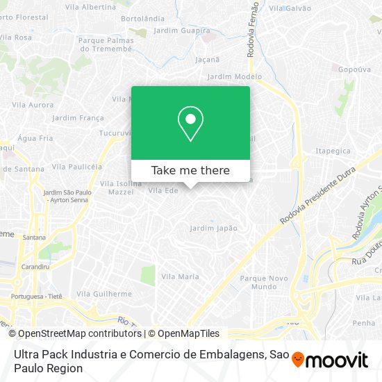 Mapa Ultra Pack Industria e Comercio de Embalagens