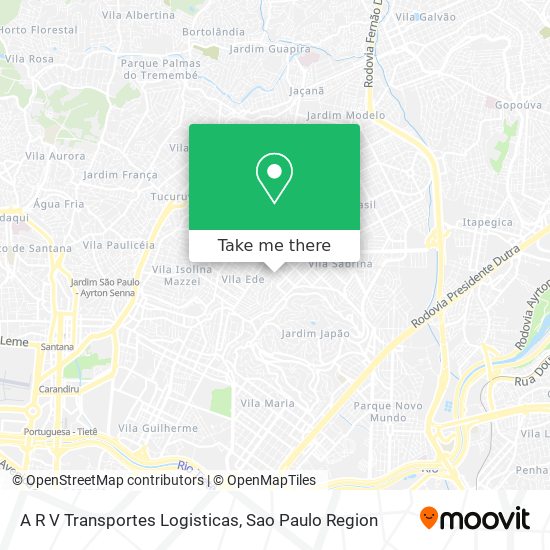 A R V Transportes Logisticas map