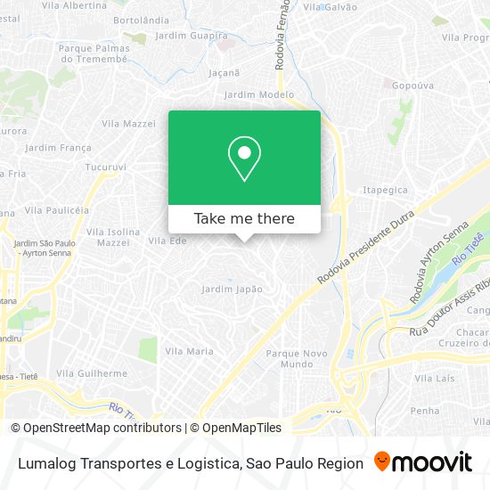 Mapa Lumalog Transportes e Logistica