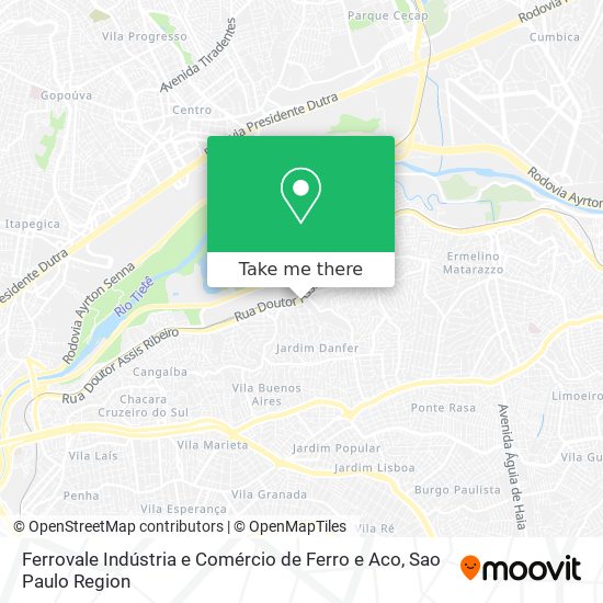 Ferrovale Indústria e Comércio de Ferro e Aco map