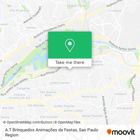 A.T Brinquedos Animações de Festas map