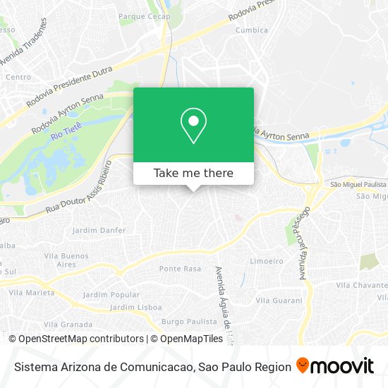 Sistema Arizona de Comunicacao map