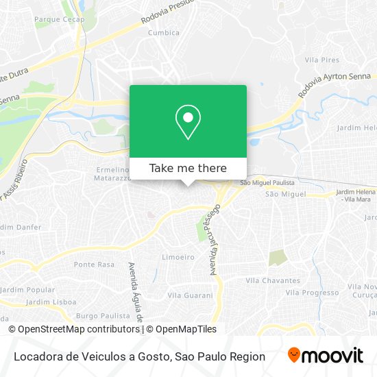 Locadora de Veiculos a Gosto map