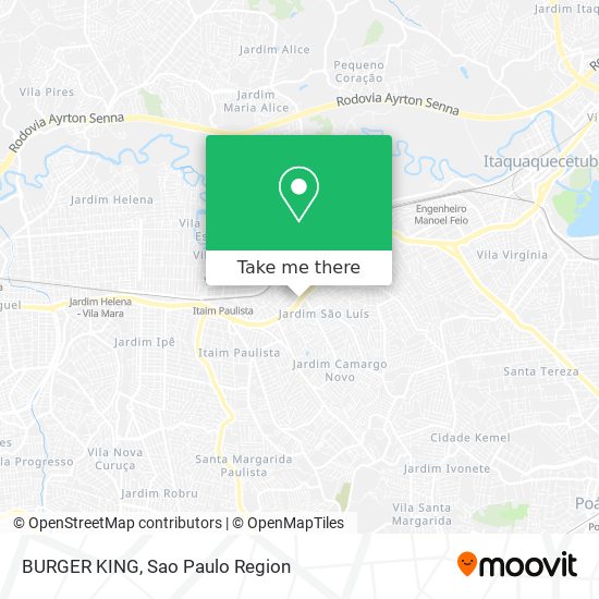 BURGER KING map