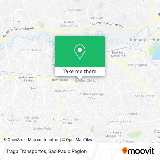 Traga Transportes map