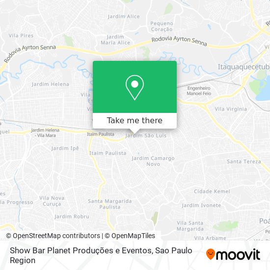 Show Bar Planet Produções e Eventos map