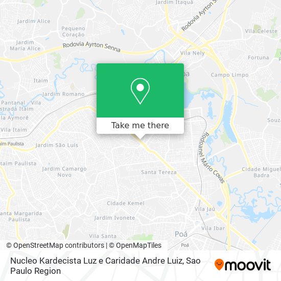 Nucleo Kardecista Luz e Caridade Andre Luiz map