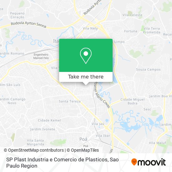 Mapa SP Plast Industria e Comercio de Plasticos