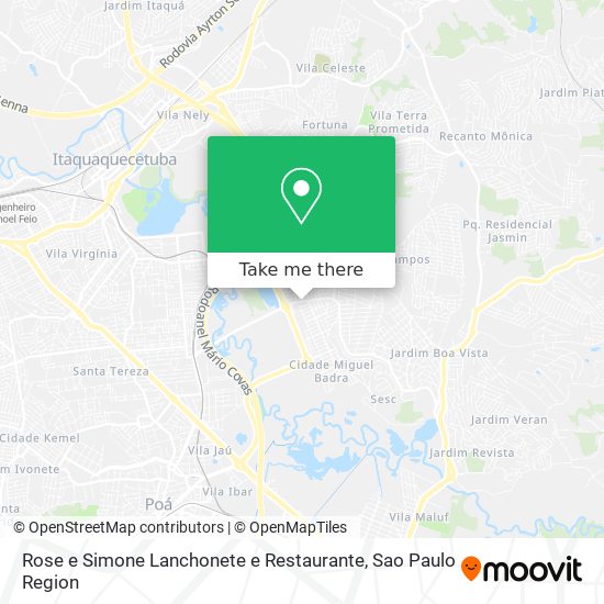Mapa Rose e Simone Lanchonete e Restaurante