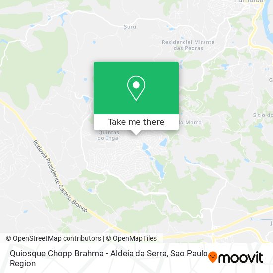 Mapa Quiosque Chopp Brahma - Aldeia da Serra