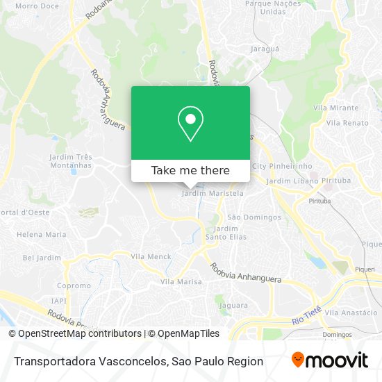 Transportadora Vasconcelos map