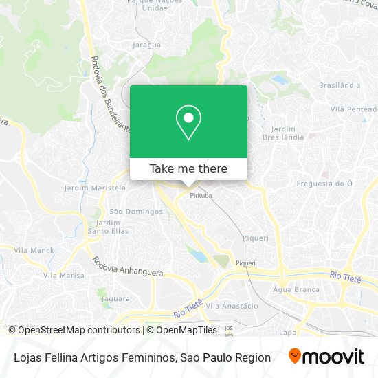 Lojas Fellina Artigos Femininos map