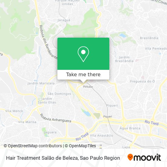 Mapa Hair Treatment Salão de Beleza