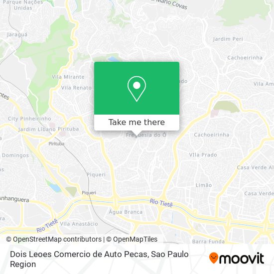 Mapa Dois Leoes Comercio de Auto Pecas