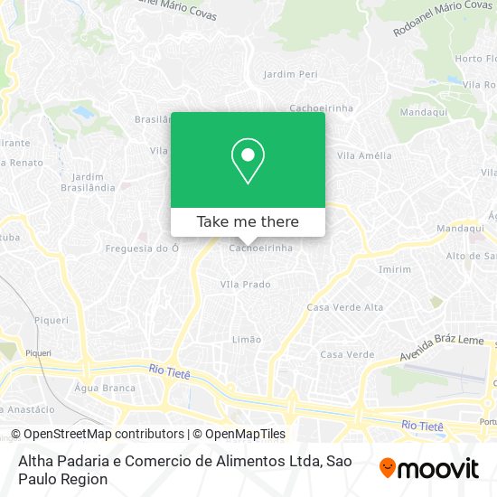 Altha Padaria e Comercio de Alimentos Ltda map