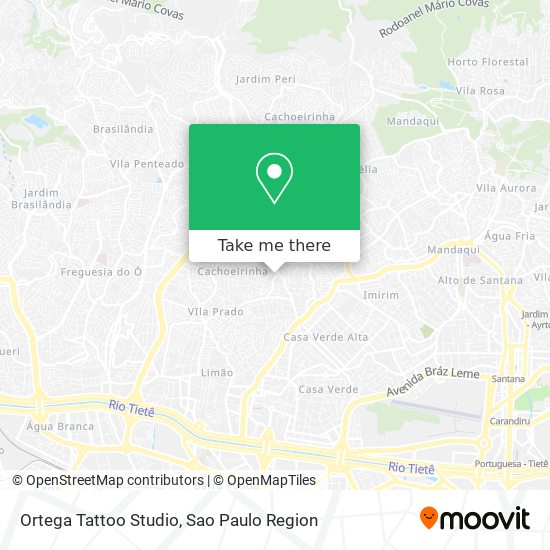 Ortega Tattoo Studio map