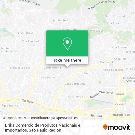 Mapa Drika Comercio de Produtos Nacionais e Importados