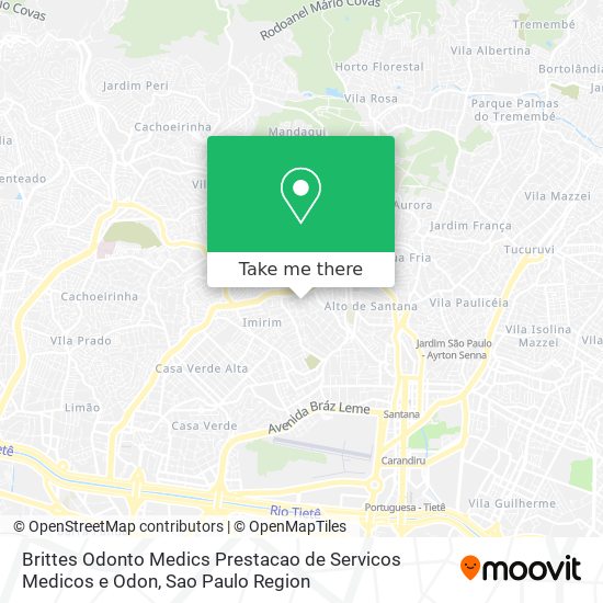 Brittes Odonto Medics Prestacao de Servicos Medicos e Odon map