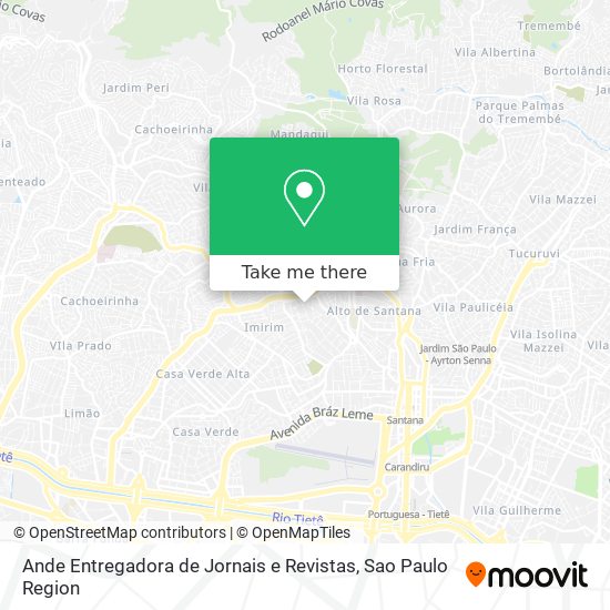 Ande Entregadora de Jornais e Revistas map