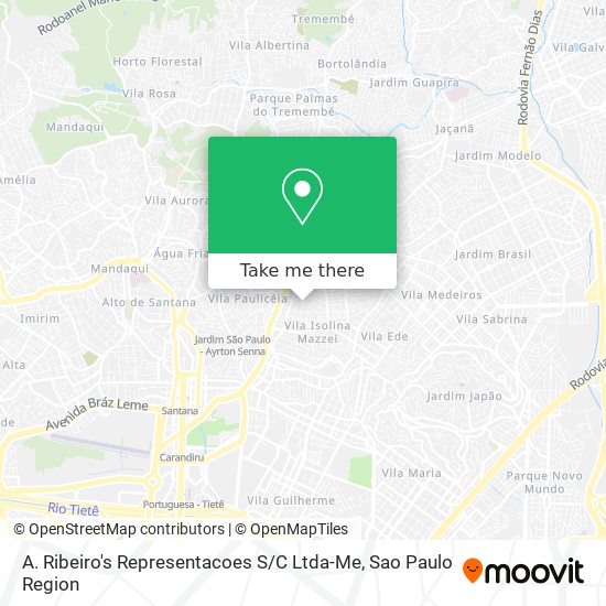 A. Ribeiro's Representacoes S / C Ltda-Me map