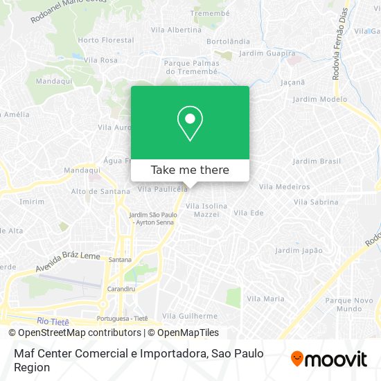 Mapa Maf Center Comercial e Importadora