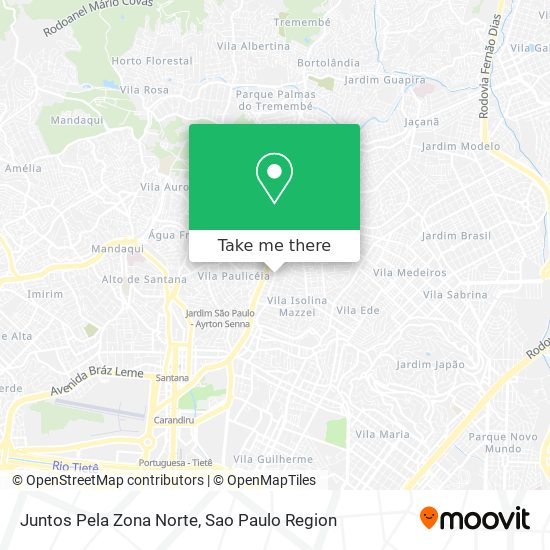 Juntos Pela Zona Norte map